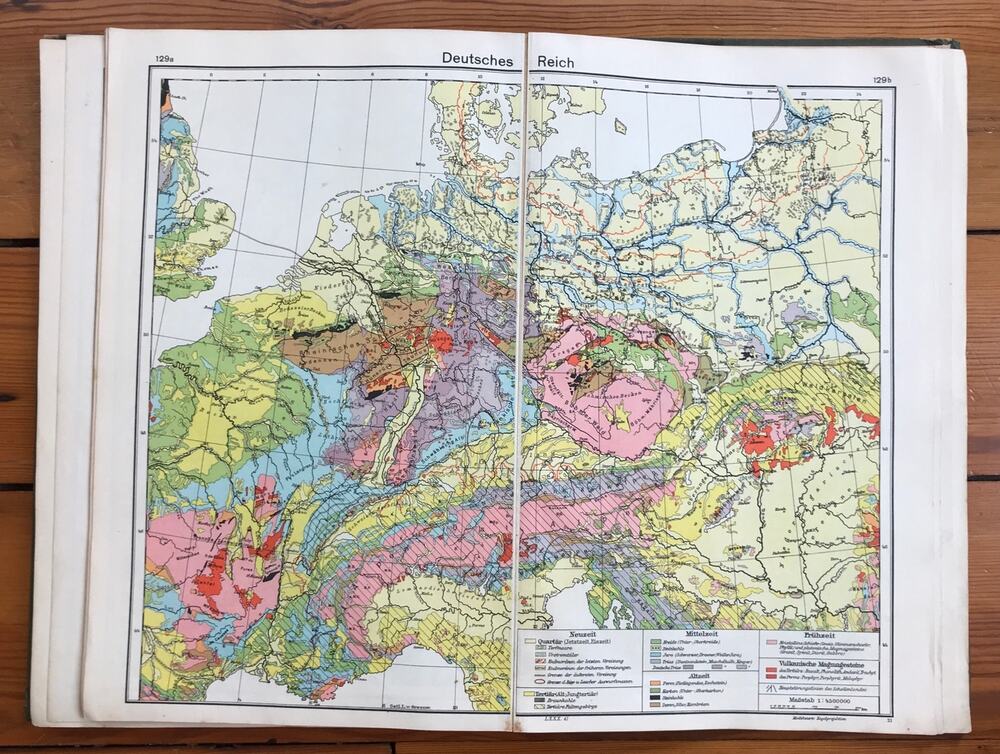Vtg German Diercke Schulatlas Fur HΓΆhere Lehranstalten Grosze Ausgabe Atlas Book